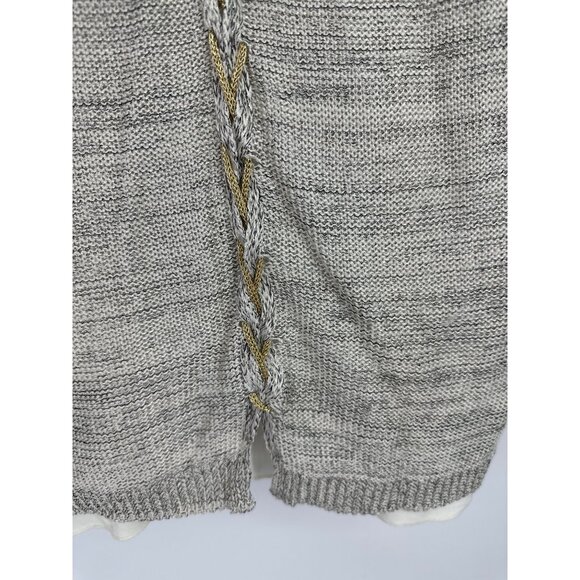 Soft Surroundings V-Neck Long Sleeve Knit Sweater With Lace-Up Back Detail Sz XL - Picture 7 of 13